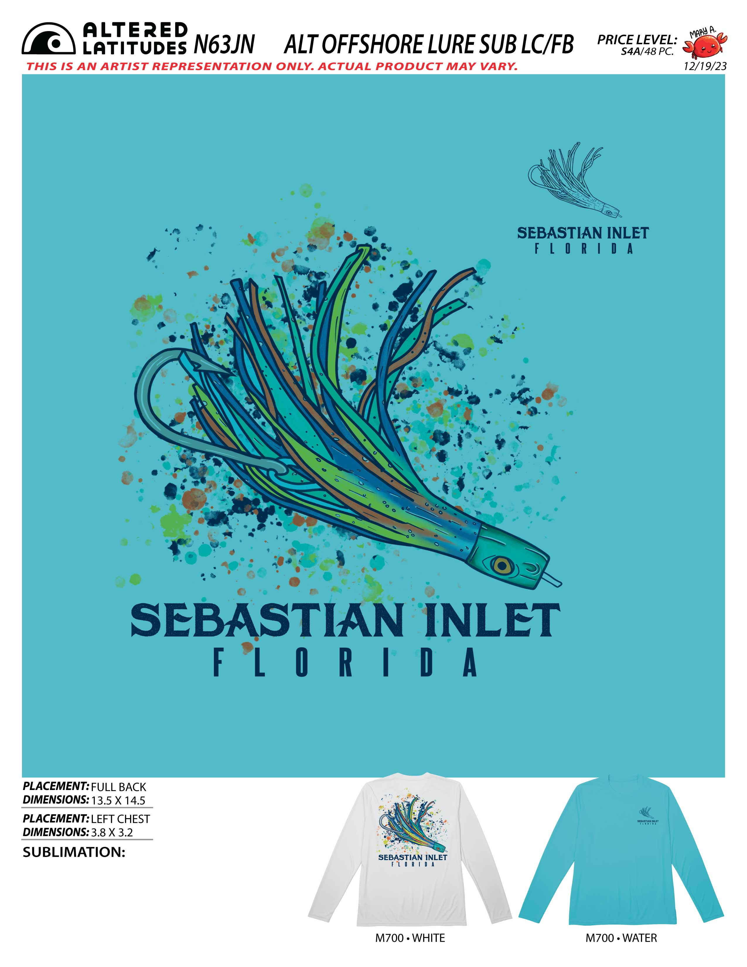 Lakeshirts Altered Latitudes UPF 50 LS Wabasso Beach & Surf Zone, Inc.