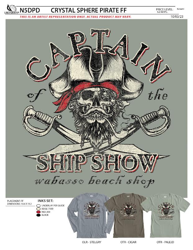 Blue 84 Crystal Sphere Pirate SST Wabasso Beach & Surf Zone, Inc.