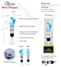 Load image into Gallery viewer, LED Glass Wine Stoppers