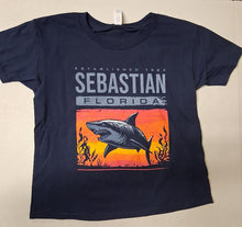 Load image into Gallery viewer, Sherry Distressed Ocean Shark Sebastian Youth SST
