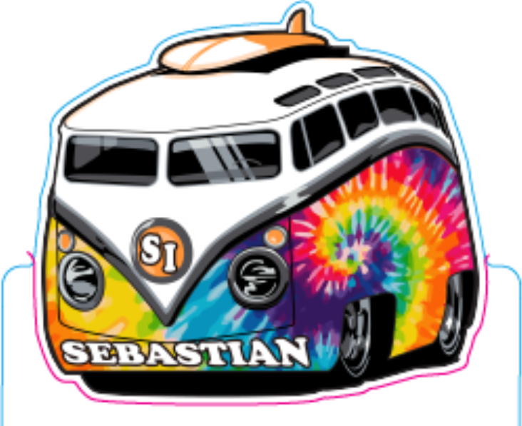 Impulse Souvenirs Surf Bus Magnet