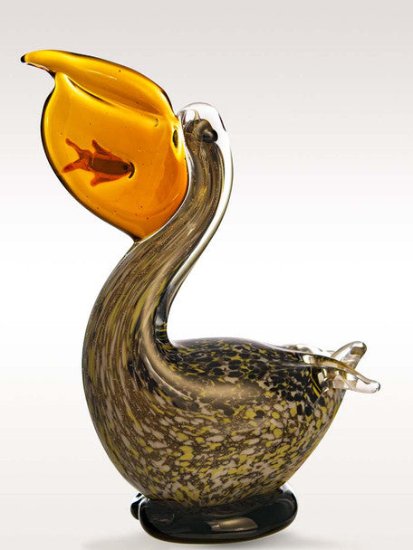 Sea Creations Glass Pelican w/Fish