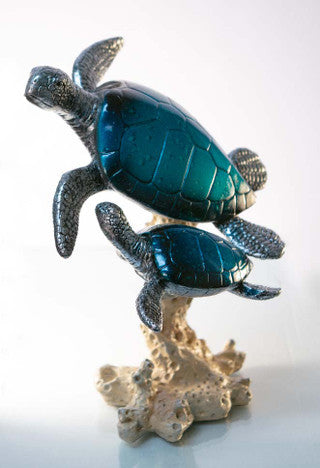 Sea Creations Skinny Blue DB Turtle On Coral