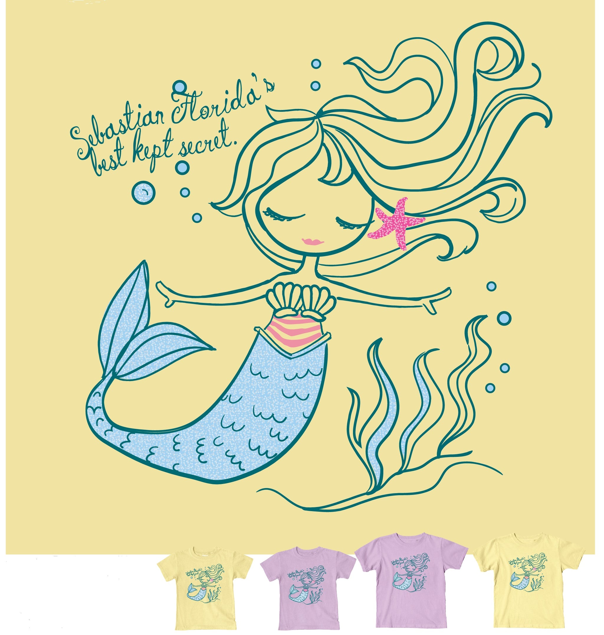 Blue 84 Children's Nixie Mermaid Sugar Sand SS Tee – Wabasso