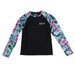 Salt Life Blue Hawaiian Youth LS Crew SLX