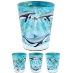 American Gift Dolphins/Coral Shot Glass