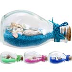 American Gift Sand and Shell Glass Bottle