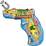 American Gift Florida Map Magnet