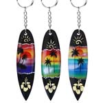 American Gift Hibiscus Surfboard Keychain Sebastian