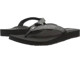 Cobian Women's Fiesta Skinny Bounce White Glitter Flip Flop