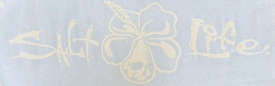 Salt Life Windshield Hibiscus White Decal SAD931