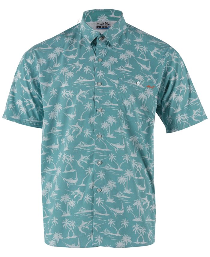 Salt Life Mens Marlin Terrain Button Down Shirt