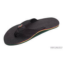 Load image into Gallery viewer, Rainbow Single Layer Black Hemp W/Rasta
