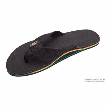 Rainbow Single Layer Black Hemp W/Rasta
