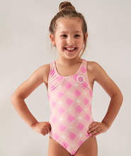 Load image into Gallery viewer, Roxy Girl&#39;s Flower Plaid One Piece Swimsuit
