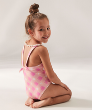Load image into Gallery viewer, Roxy Girl&#39;s Flower Plaid One Piece Swimsuit
